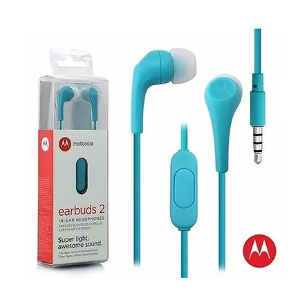 Audifonos Motorola Earbuds 2 C/Micro Turquesa Audifonos Motorola Earbuds 2 C/Micro Turquesa