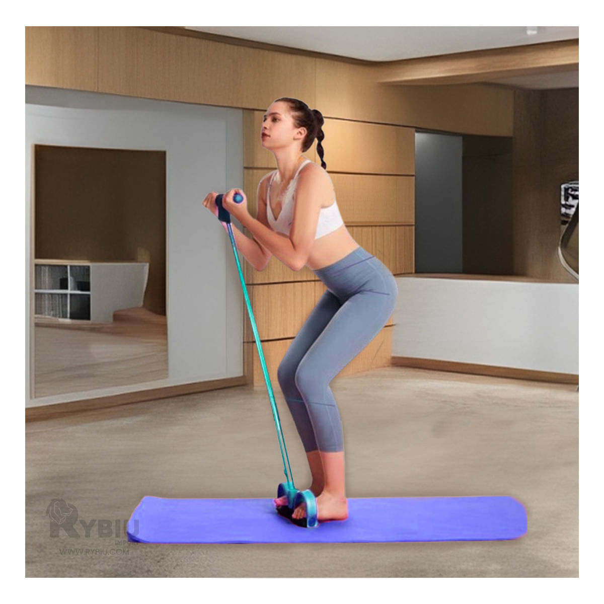 Liga con Asa Negra para Sujetar de Color Celeste Y+Agendita