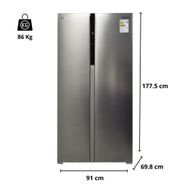  Refrigeradora Panasonic 569lt Side By Side NRBS94
