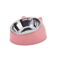 Plato Acero Inoxidable Para Mascotas Rosado - Talla S