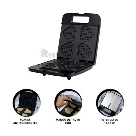 Waflera Resistente en Color Negro Y+Regalo Stickers