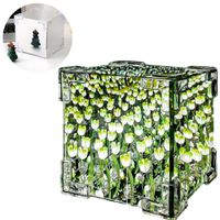 Lámpara Led Cubo de Tulipanes Decorativa de Fondo Infinito Amarillo  742CA02