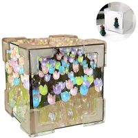 Lámpara Led Cubo de Tulipanes Decorativa de Fondo Infinito Mixto  744CM02