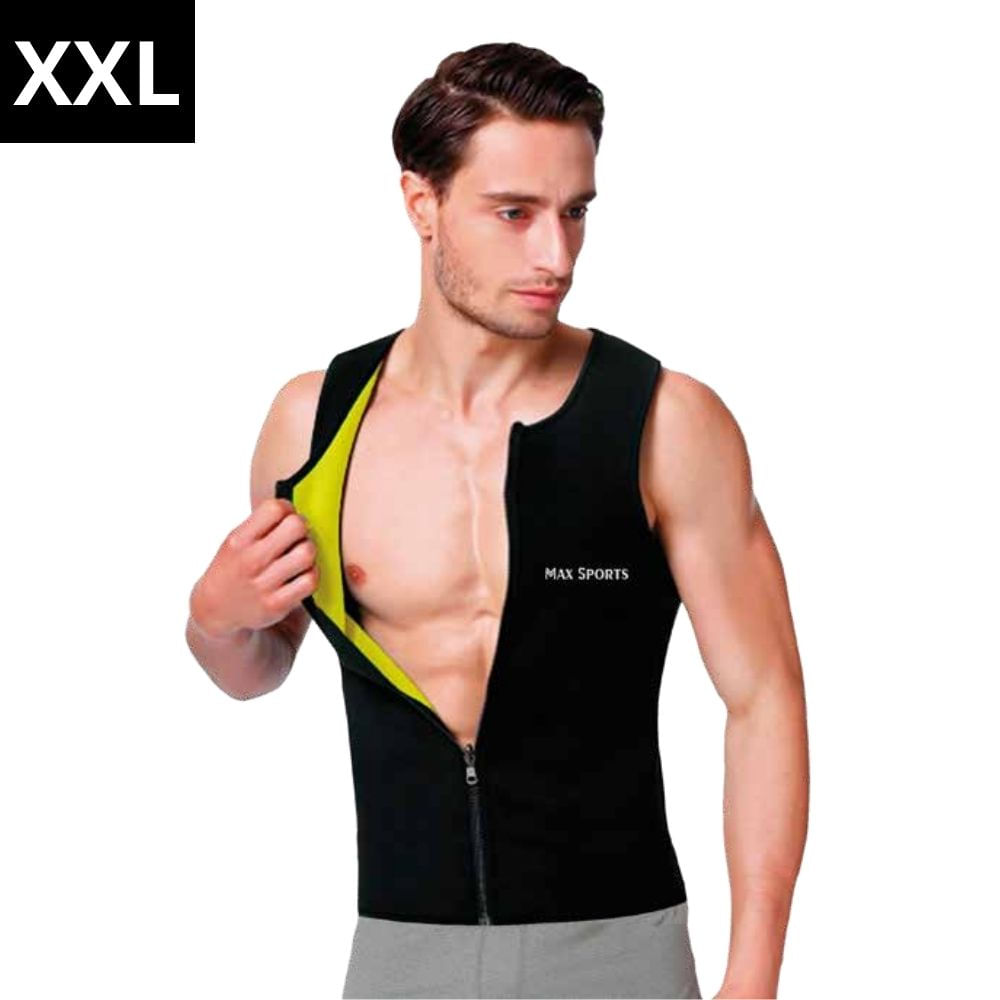 Faja Chaleco con Cierre Negro y Neón XXL – MAXSPORTS