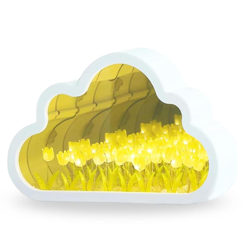 Lampara Led Diseño Tulipanes Infinitos Amarillo   740AM02