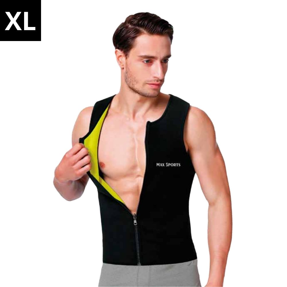 Faja Chaleco con Cierre Negro y Neón XL – MAXSPORTS