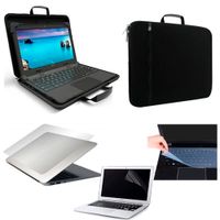 Kit laptop 4 en 1 funda maletin 15 15.6 16 + skin protector pantalla