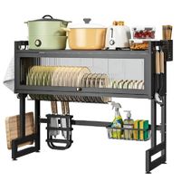 Escurridor De Platos De 2 Niveles Con Tapa 85 Cm