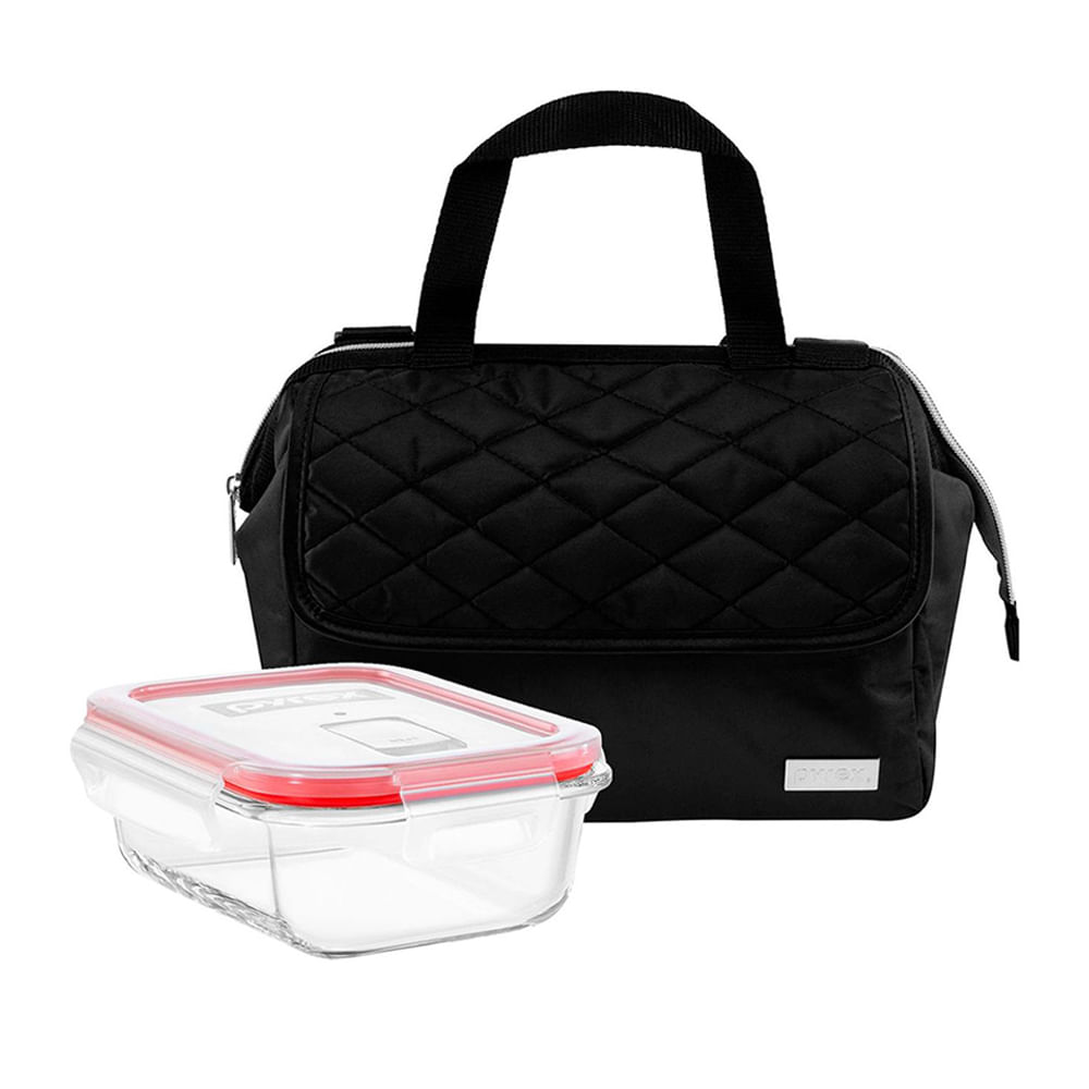 Lonchera Pyrex Ejecutiva Negra Termica+Taper 500ml - 300362-300315