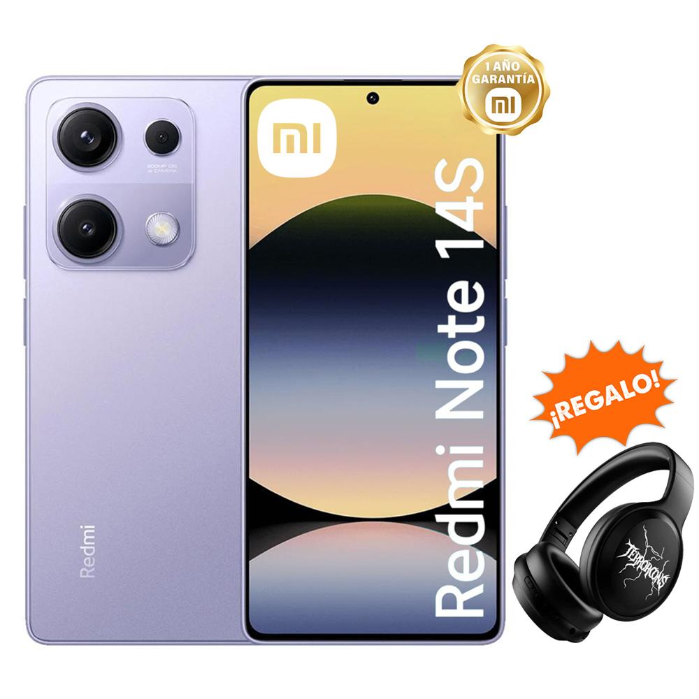Celular Redmi Note 14S Purple 8GB RAM 256GB ROM + Regalo Transformers wireless headphones TF-G06
