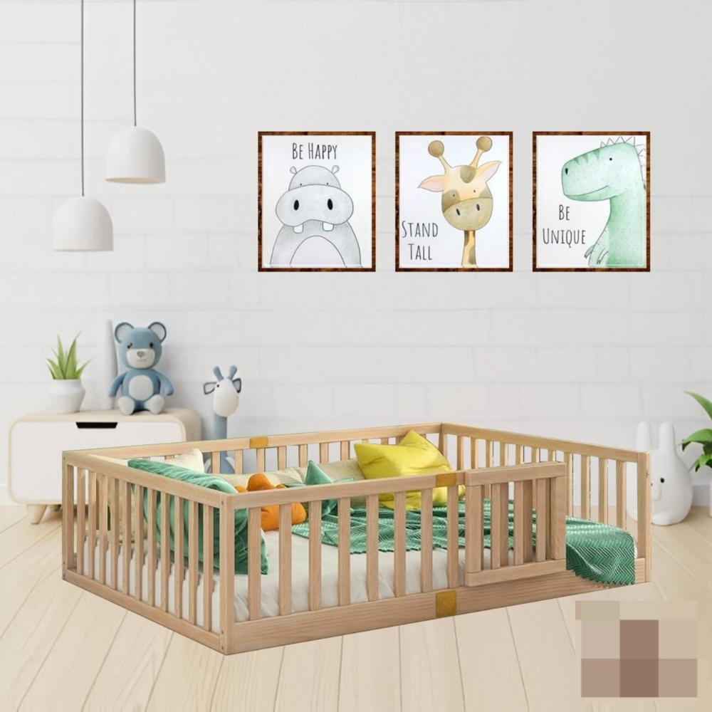 Cama Montessori Evolutiva Idol Plaza y Media + Armado Gratis