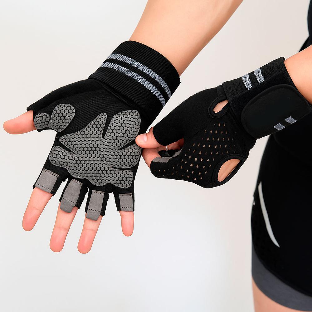 Guantes Deportivos Con Muñequera Transpirable Talla L