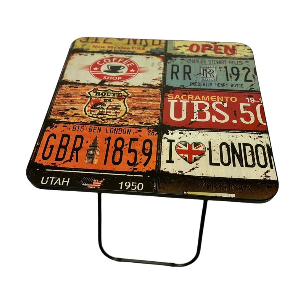 Mesa Plegable cuadrada 70cm x 60cm x 60cm Picnic o Terraza