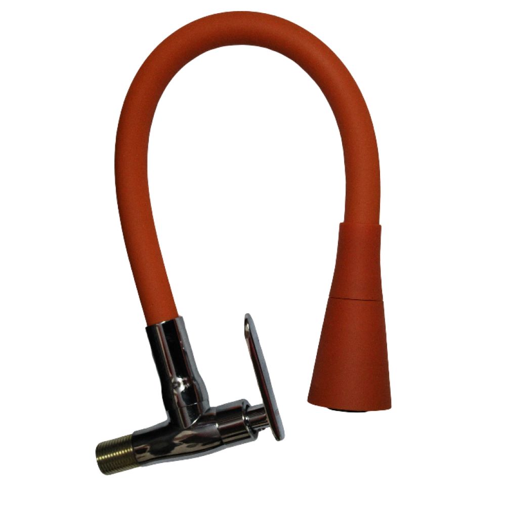 Pico Pared Flexible Naranja - Chorro Ancho