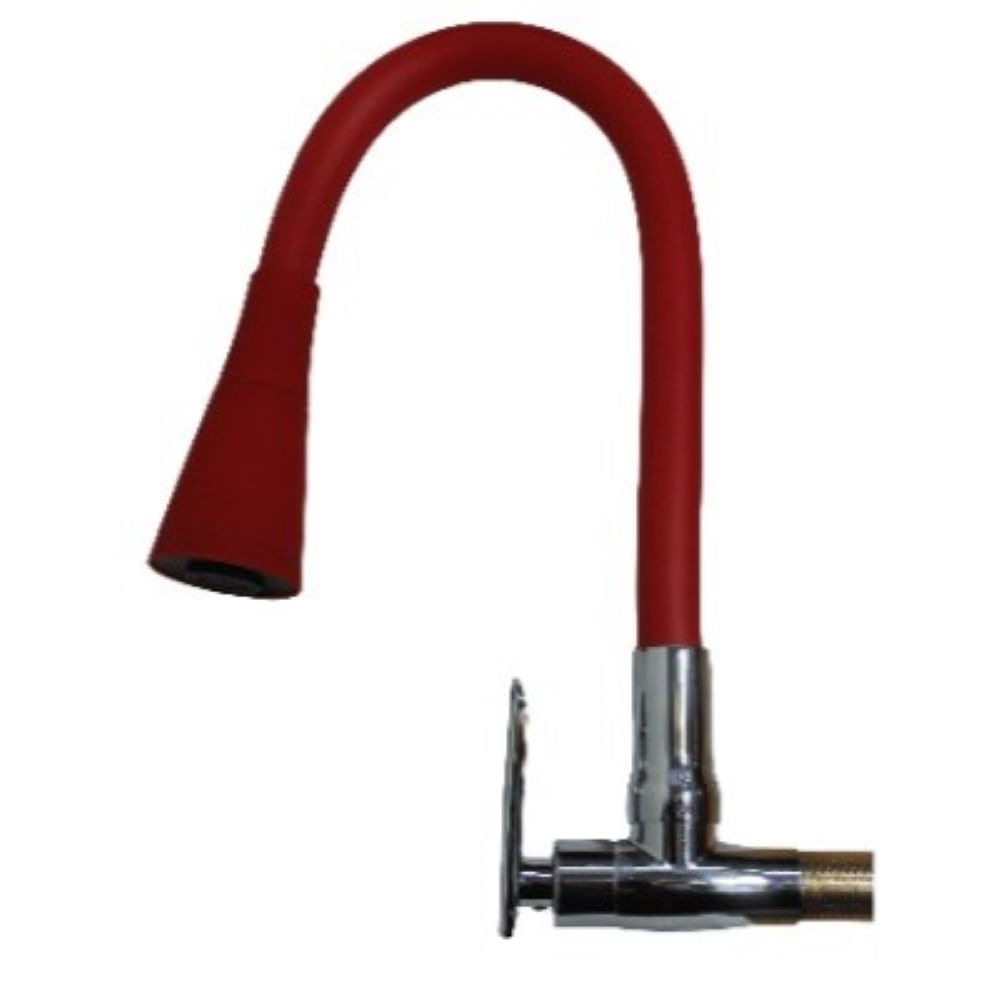 Pico Pared Flexible Rojo - Chorro Ancho