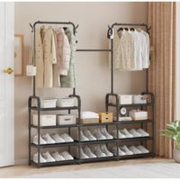 Perchero Organizador Colgador de Ropa de 3 Niveles Zapatero Moderno