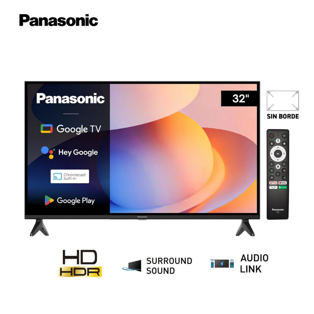 TELEVISOR PANASONIC 32 HD SMART GOOGLE TV TC-32MS600P
