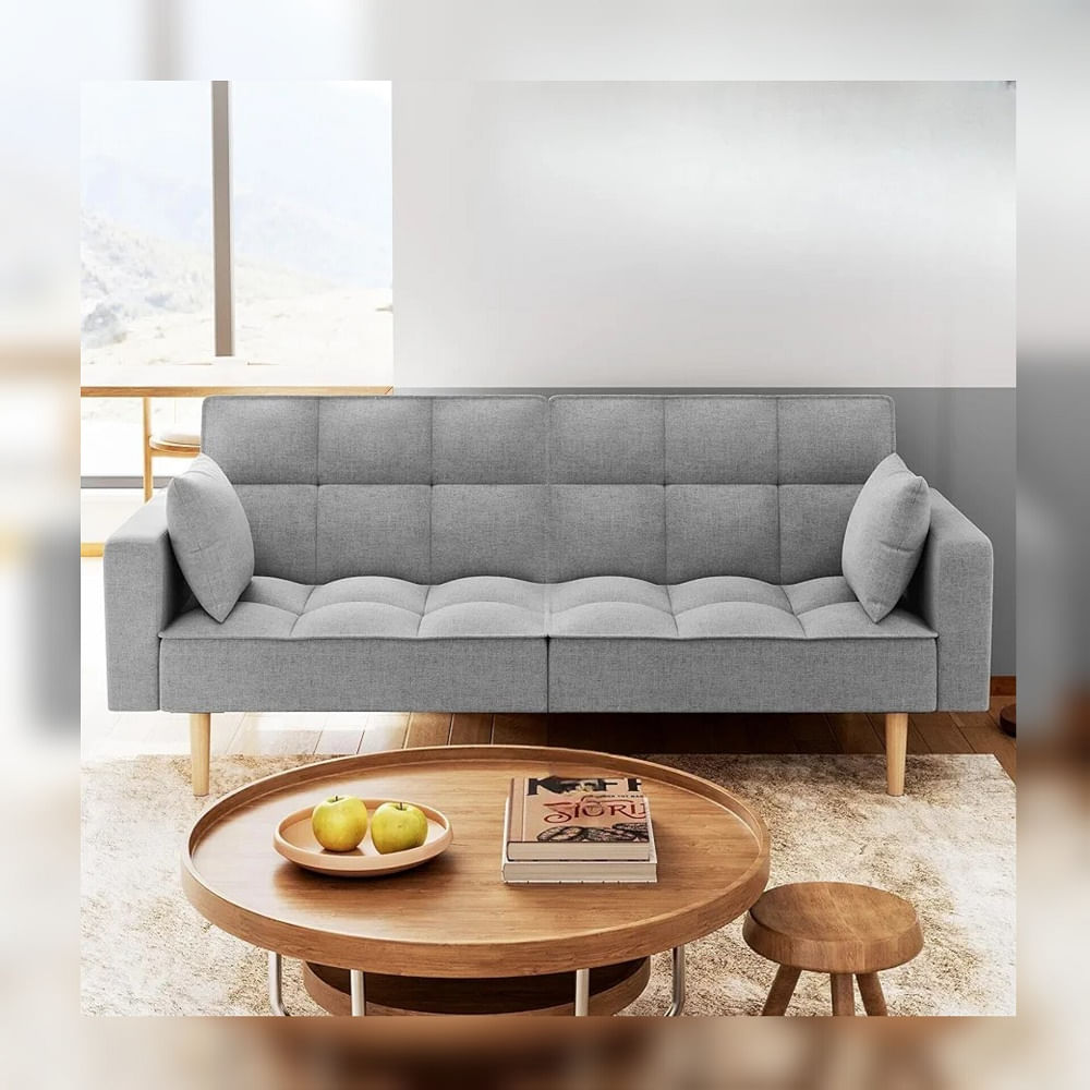 DM SOFÁ CAMA TIME - GRIS CLARO