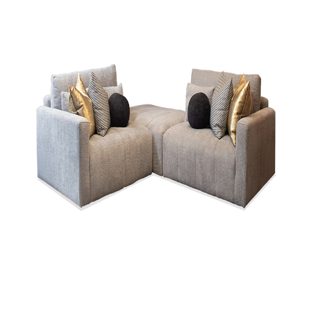 DM SOFÁ ESQUINERO OTTOMAN - GRIS CLARO