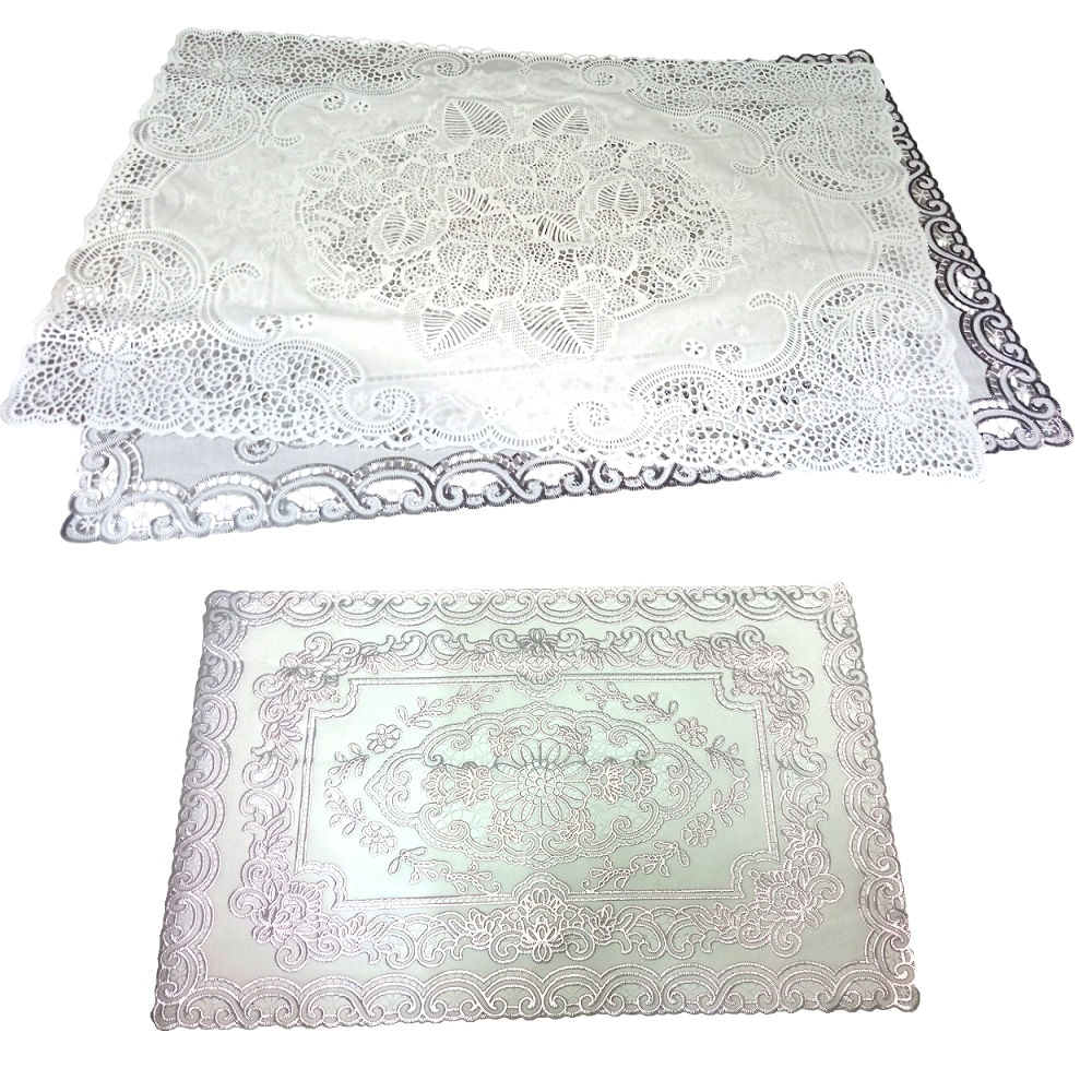 Individuales de Mesa Plateados Set de 6 Plata