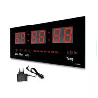 Reloj Digital De Pared Alama Calendario y Temperatura