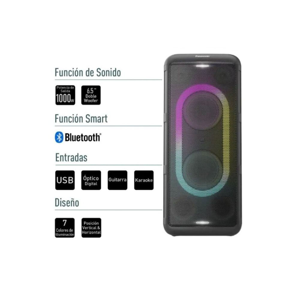 Torre de Sonido Panasonic 1000W con Bluetooth y Karaoke SC-TMAX45PUK