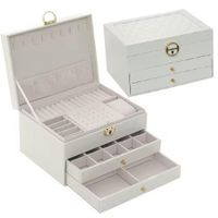 Joyero Caja Organizadora Portátil de Joyas 3 Niveles