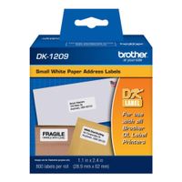Etiquetas Pequeñas de Papel Brother DK-1209 800 etiquetas
