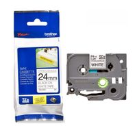 Cinta Brother TZE-S251 Negro/Blanco INDUSTRIAL (1plg x 24mm)