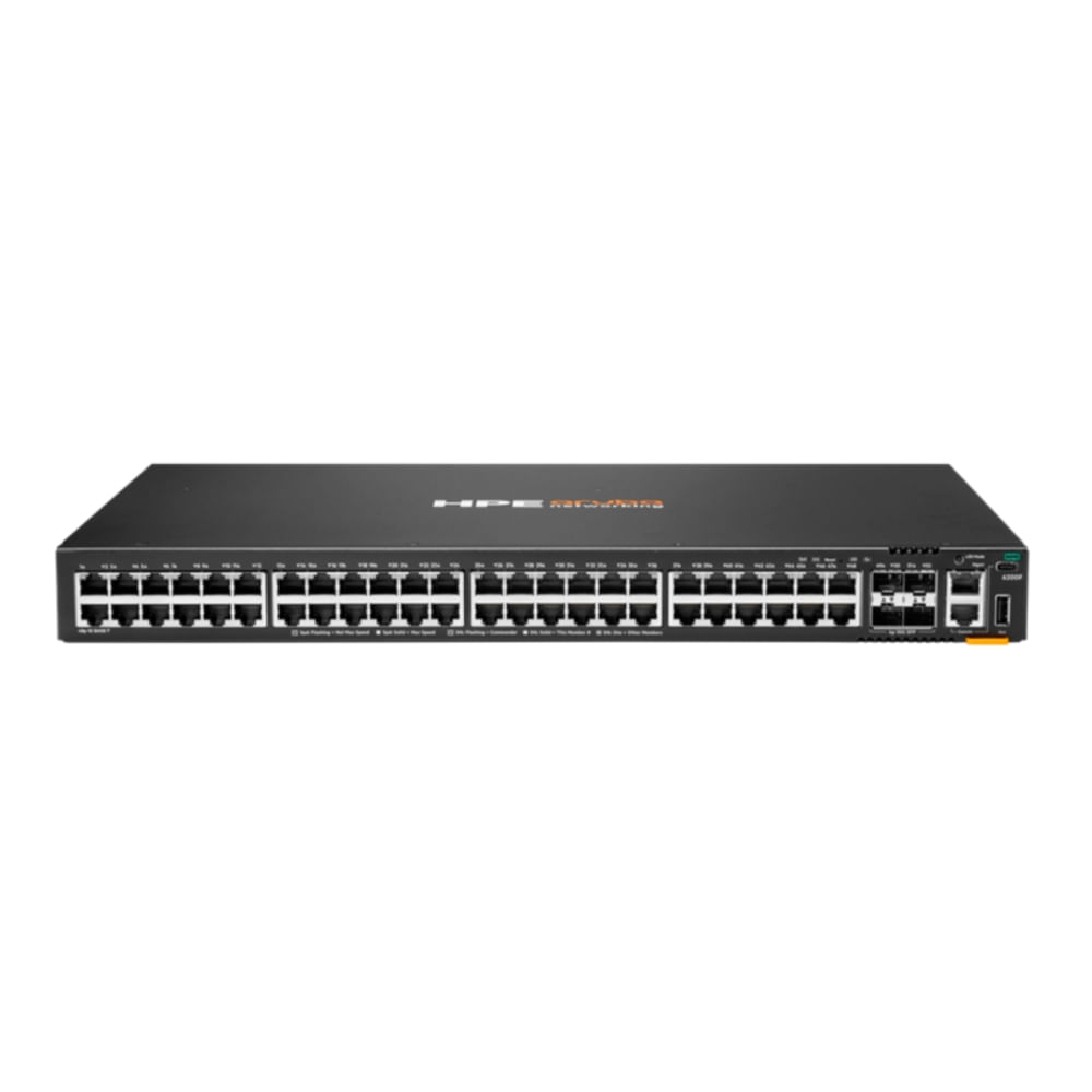 Conmutador Aruba 6200F 48 puertos Gigabit y 4 SFP+, alto rendimiento y