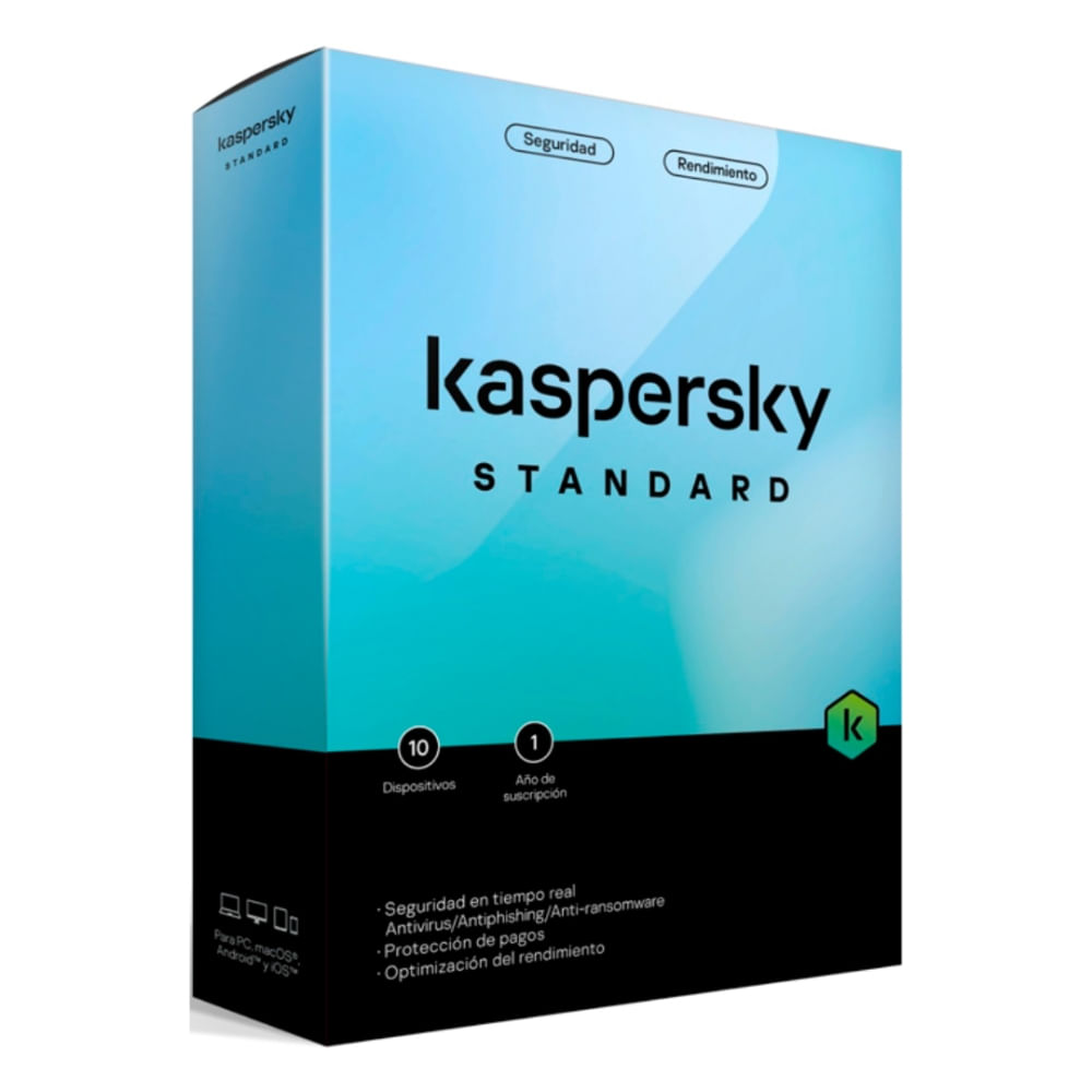 Kaspersky Standard 10 Dispositivos - Seguridad Cibernética Completa pa