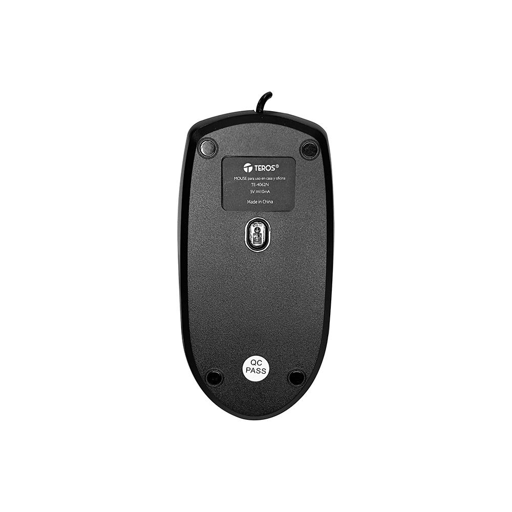 Kit teclado y mouse TEROS TE-4062N USB óptico, elegante diseño negro,