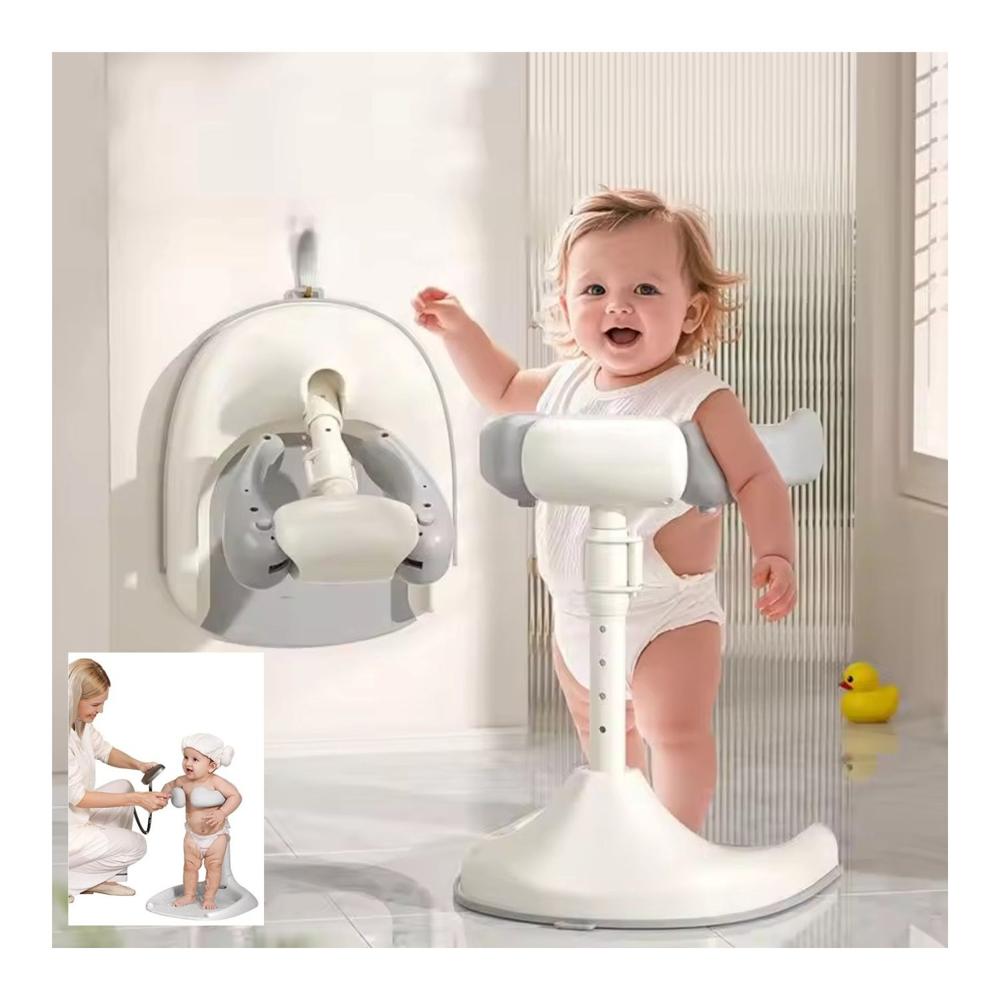 Pedestal de Baño para Bebés Crema Gris