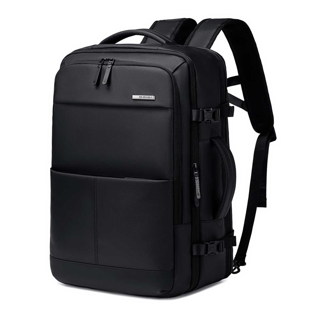 Mochila Golden Wolf GB00734 Impermeable Viaje Laptop Negro