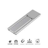 Soporte Holder de Celular P/Laptop Corporativos  Aluminio HS608 SILVER