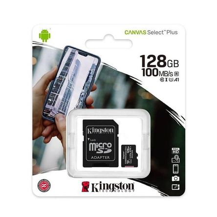 Kingston Memoria Micro SD Canvas 128GB Clase 10 100Mb/S Kingston Memoria Micro SD Canvas 128GB Clase 10 100Mb/S