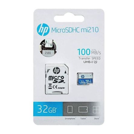 Memoria HP MICRO SD 32GB CLASE 10 UHS-I 80MBS Memoria HP MICRO SD 32GB CLASE 10 UHS-I 80MBS