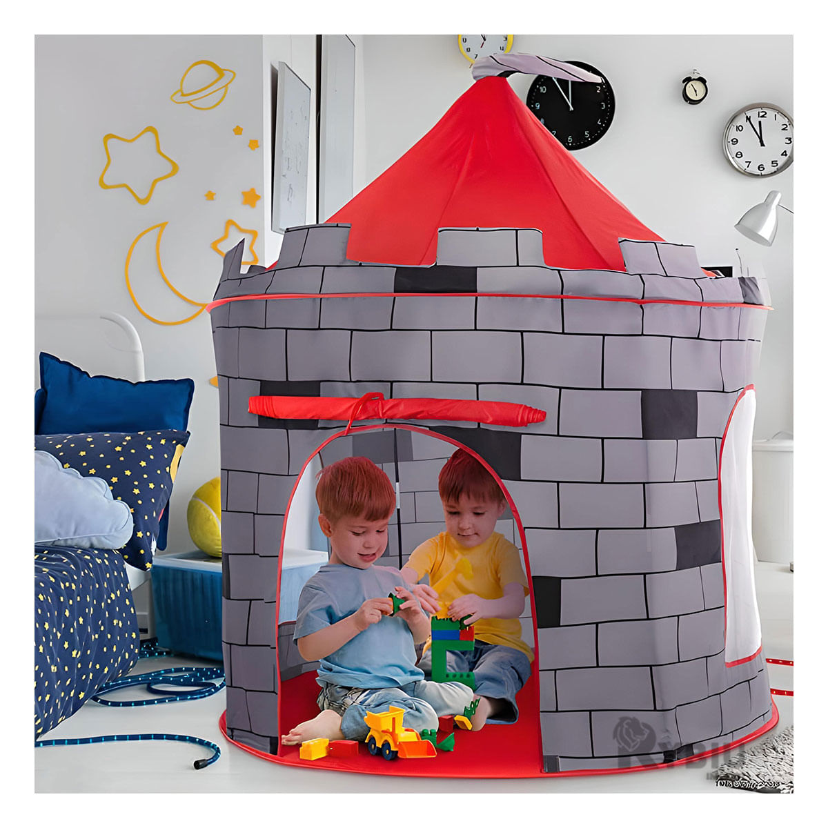 Carpa de Exterior de Color Rojo Y+Stickers