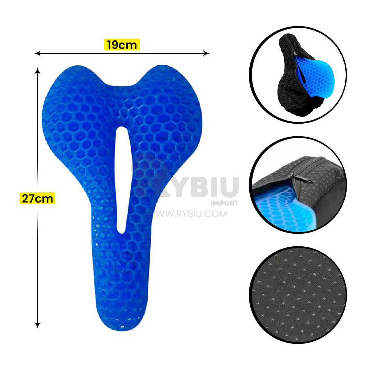 Gel Asiento Con Funda Para Bicicleta