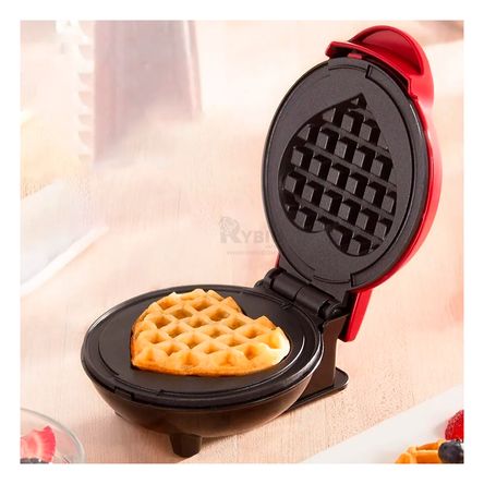 Maquina para hacer Waffles Rojo