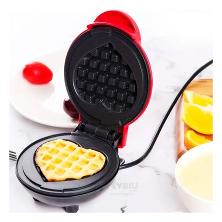 Maquina para hacer Waffle Rojo Mini Corazon Maquina para hacer Waffle Rojo Mini Corazon