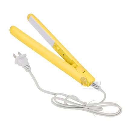 Mini Plancha Resistente para Cabello en Amarillo Y+Stickers Mini Plancha Resistente para Cabello en Amarillo Y+Stickers