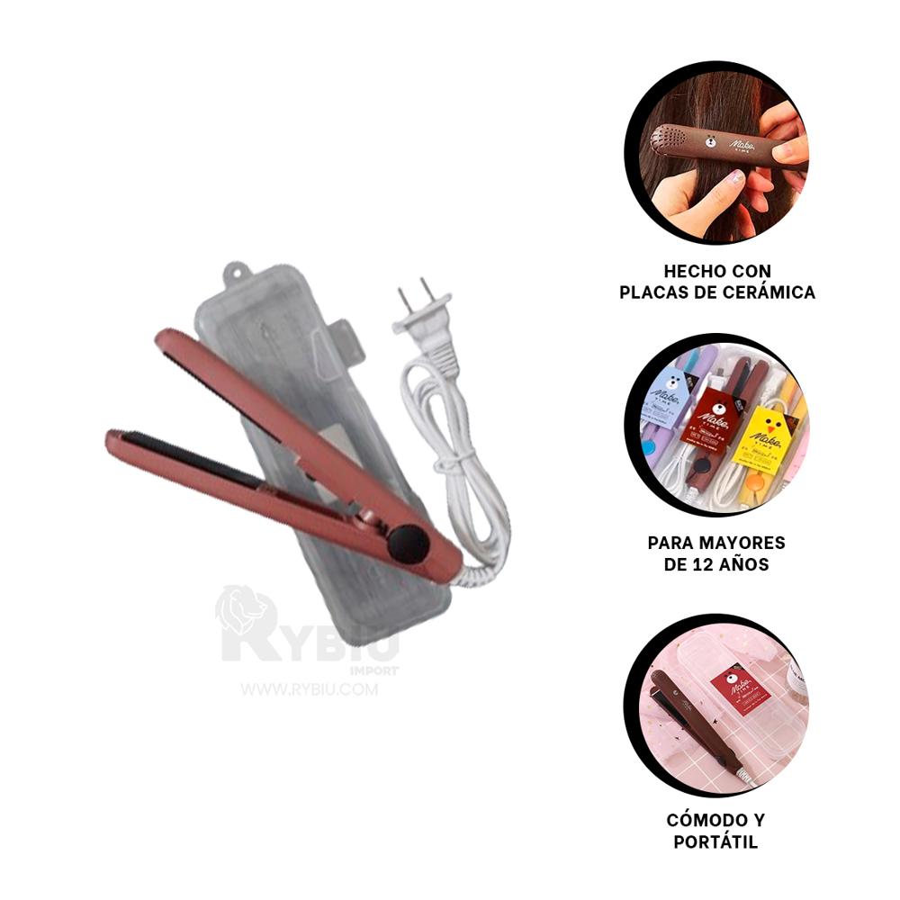 Planchador Alisa en Chico Guinda Y+Regalo Ligas para Peinar