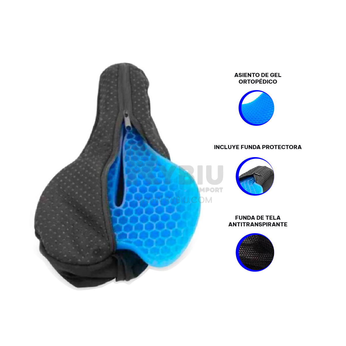 Bicicleta Cojin Gel +Funda