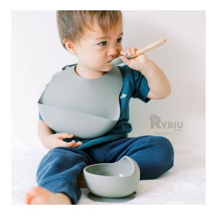 Plato Silicona y Cuchillo Apto para Niño en Plomo Y+Agendita Plato Silicona y Cuchillo Apto para Niño en Plomo Y+Agendita