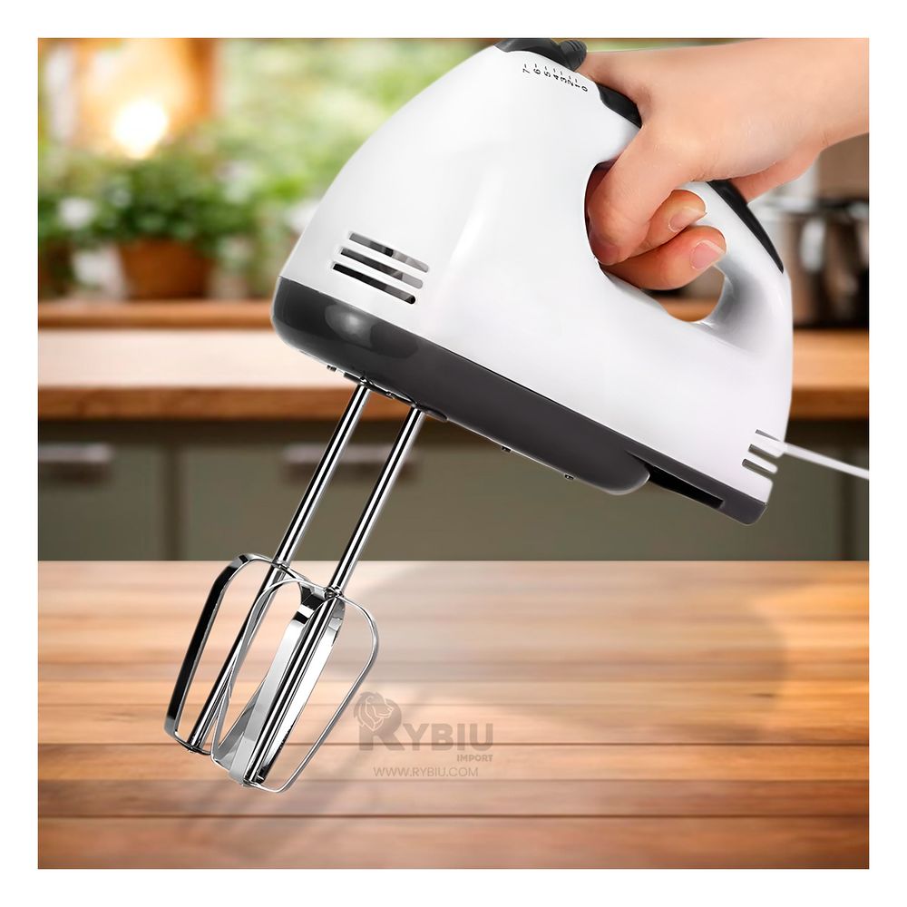 Batidora de Mano Electrica de 7 Velocidades en Color Blanco Batidora de Mano Electrica de 7 Velocidades en Color Blanco