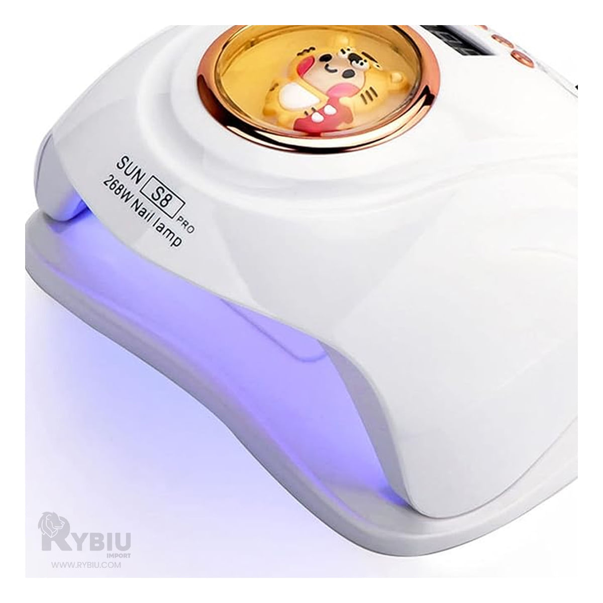 Lampara con Diseño de Tigre en Blanco Y+Stickers