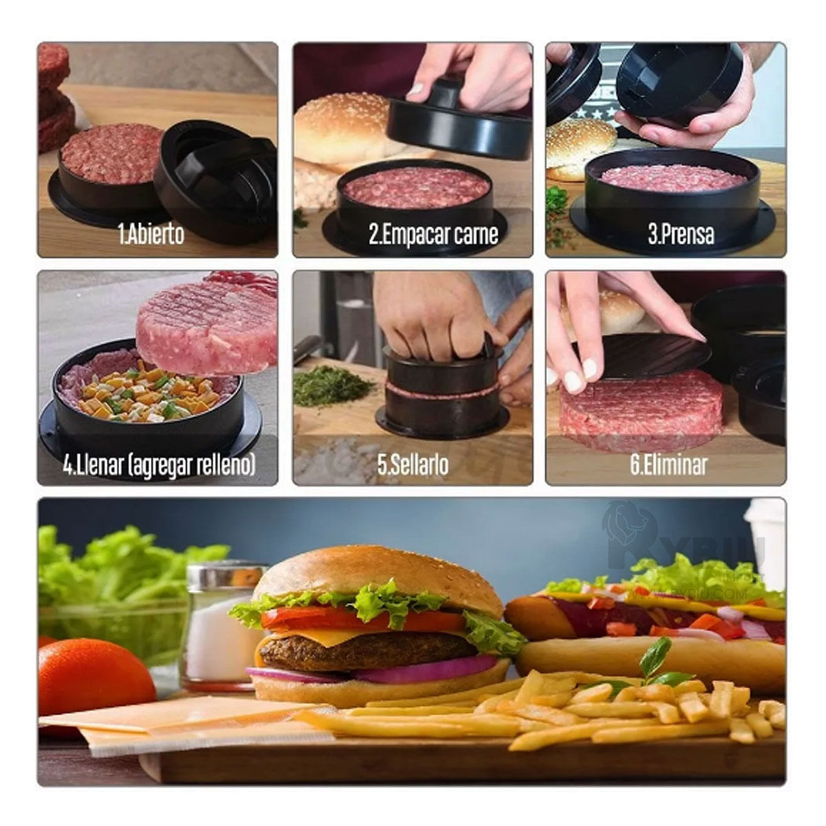 Molde Prensador Multifuncional Negro