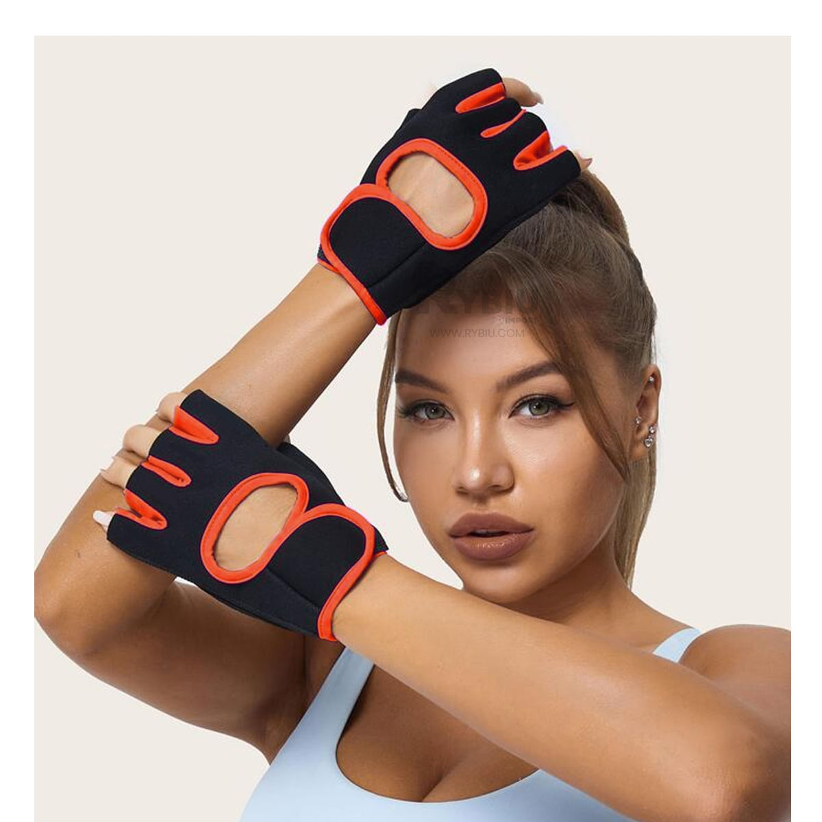 Guantes de Neopreono en Rojo Y+Stickers