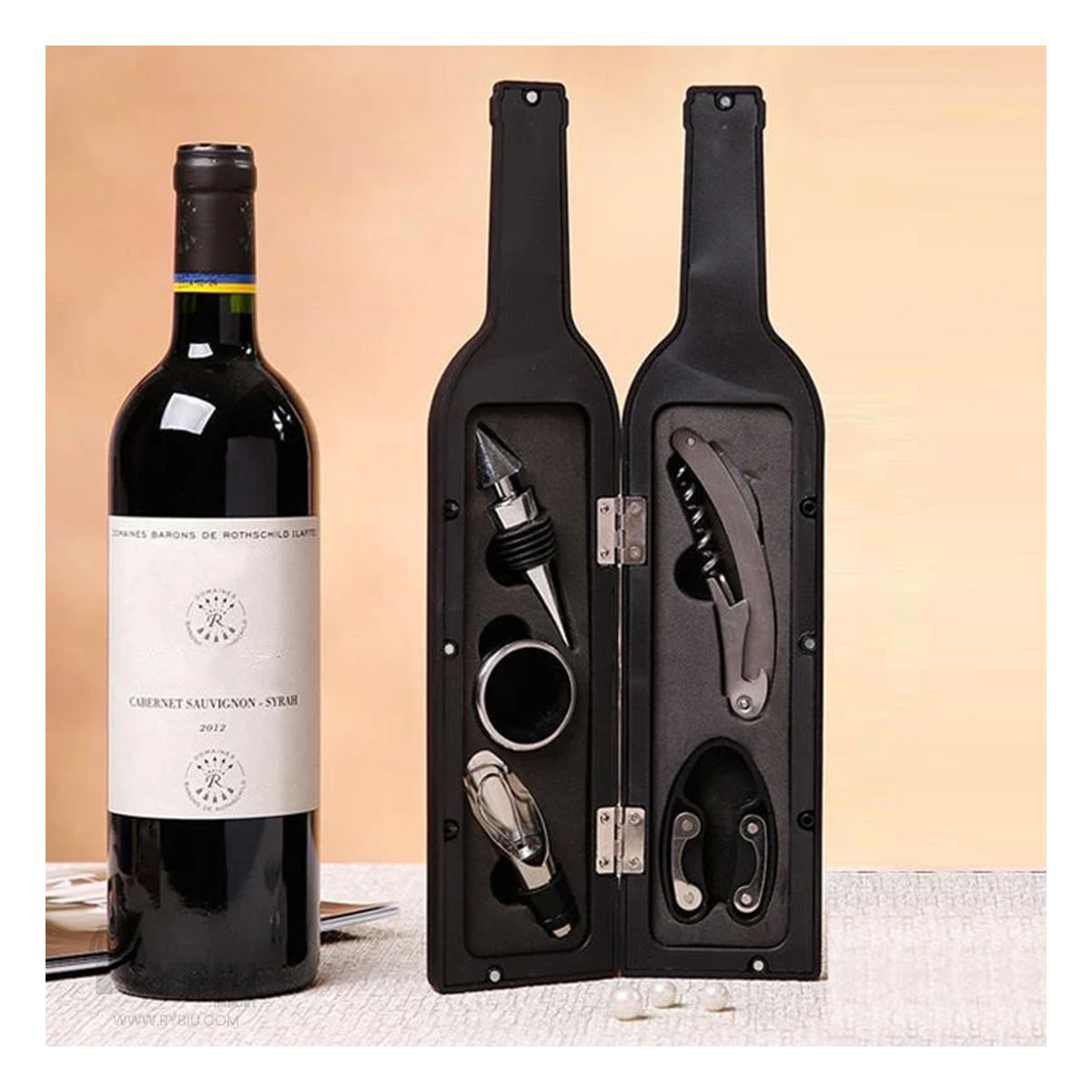 Set para Extracion de Corchos Eficiente en Negro Y+Stickers